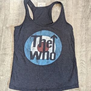 Women's True Vintage The Who Graphic Racerback Tank Top - Charcoal Sz. S